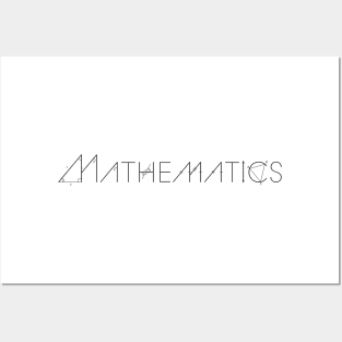 Mathematics - 2D Geometry (black text) Posters and Art